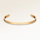 Bangle Armband in Gold mit glatter Außenseite, Platz für personalisierte Gravur