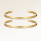 Kæreste-armbånd, par af to bangle armbånd i guld med indgraverede koordinater, fra Mon Chou