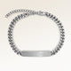 Personalisiertes Bar Silberarmband mit Platz für Gravur von Text oder Koordinaten