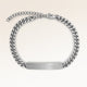 Personalisiertes Bar Silberarmband mit Platz für Gravur von Text oder Koordinaten