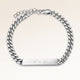 Personalisiertes Bar Silberarmband für Damen mit Platz für Gravur von Text oder Koordinaten