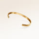 Personalized bangle gold bracelet with space for engraving of text or coordinates