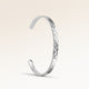 Personalized bangle silver bracelet with space for engraving of text or coordinates