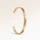 Personalized bangle gold bracelet with space for engraving of text or coordinates