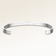 Personalisiertes Bangle Silberarmband mit Platz für Gravur von Text oder Koordinaten