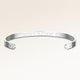 Personalisiertes Bangle Silberarmband mit Platz für Gravur von Text oder Koordinaten