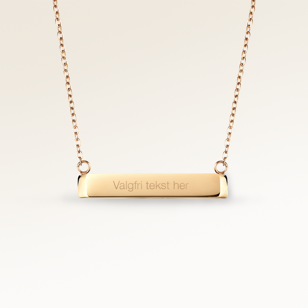 Bar Necklace - Engraving (Gold)