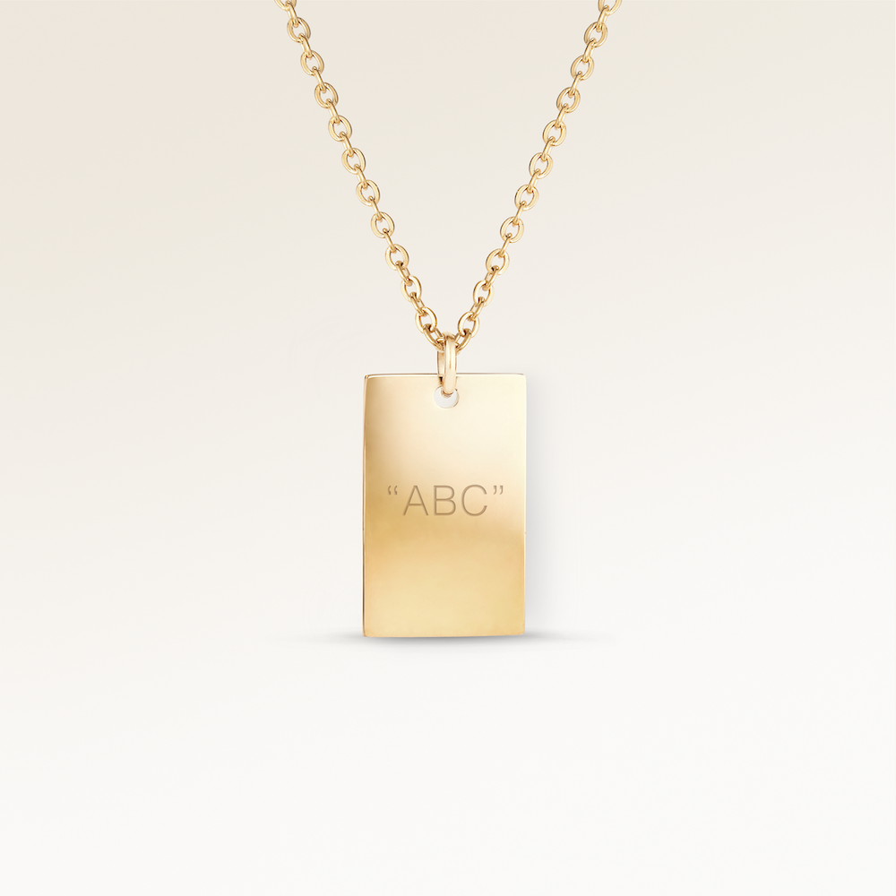 Carré Halskette - Gravur (Gold) 