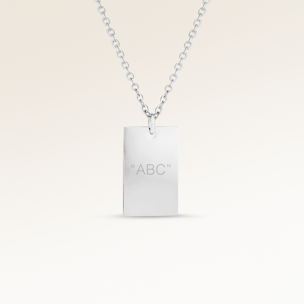 Carré Halskette - Gravur (Silber)