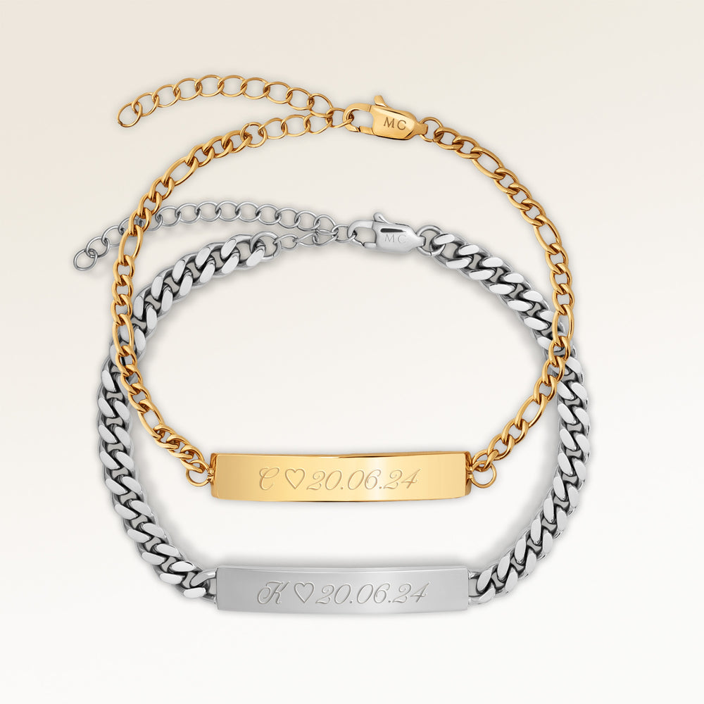Paararmband - Stab Armband (Gold & Silber)