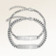 Paar-Armbänder, Set aus zwei Bar-Armbändern in Silber mit personalisierter Gravur, von Mon Chou
