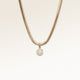Letter pendant G in gold with white zircons, personalized initial necklace from Mon Chou
