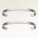 Friendship bracelets, pair of two bangle bracelets in silver with personalized engraving, from Mon Chou