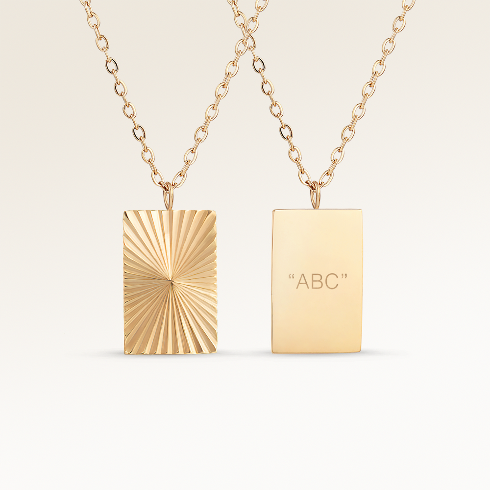 Carré Necklace - Engraving (Gold)